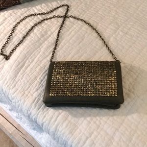 UO Deena and Ozzie Olive green and gold purse